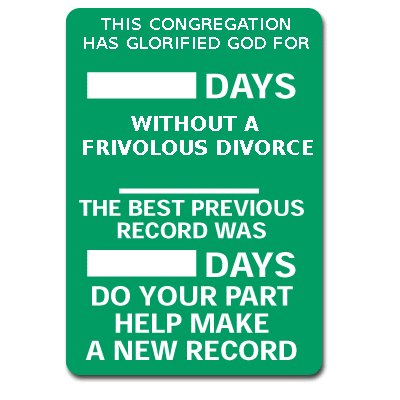 Does your church measure divorce?