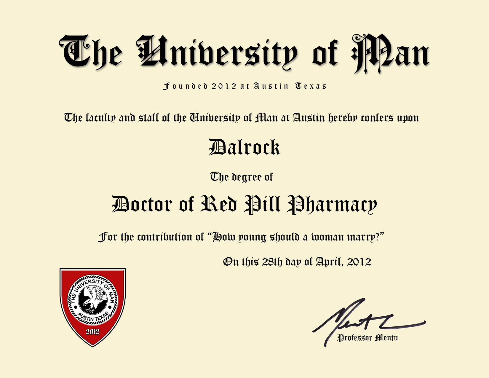 Two years, two million hits, and a Ph.D in Red Pill Pharmacy