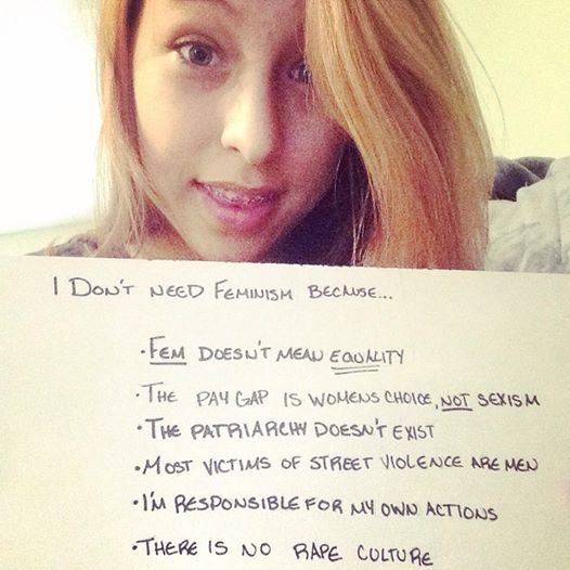 #WomenAgainstFeminism Is Typical Female Attention-Whoring