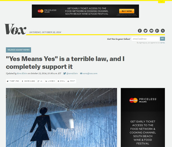 Ezra Klein’s Anti-Male Hatred On Vox (UPDATE 2)