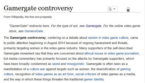 Wikipedia Turns Against #GamerGate