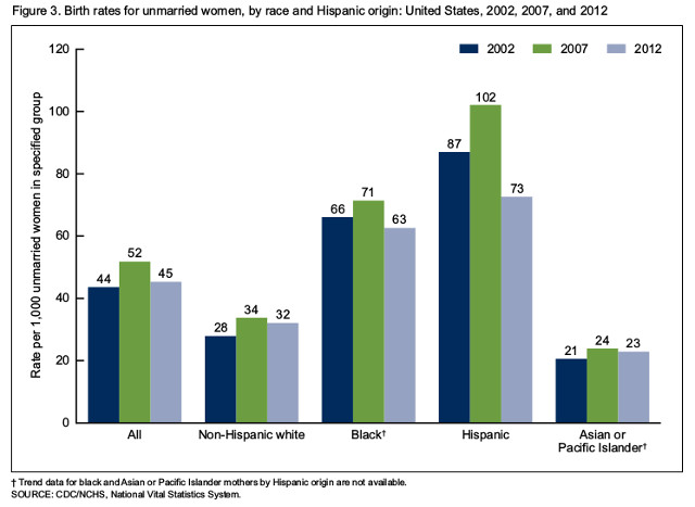 Out of wedlock births have leveled off in the United States since 2009