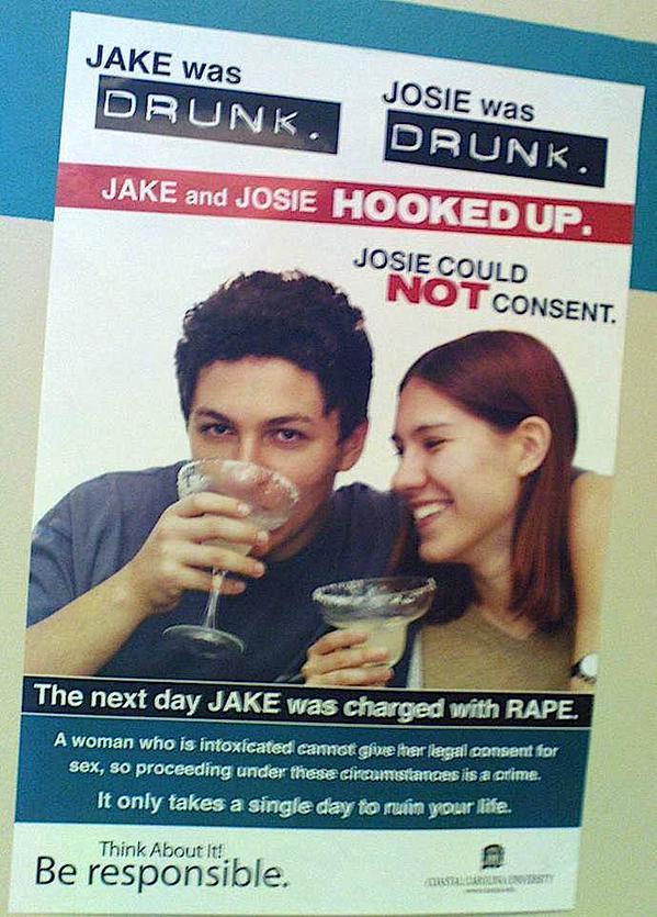 College Poster Suggests That Only Men Are Ever Guilty Of Rape By Intoxication