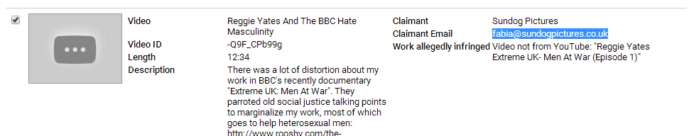 Sundog Pictures & Fabia Martin Wrongfully Censor Our Video That Slams Their BBC Hit Piece (UPDATE 3)