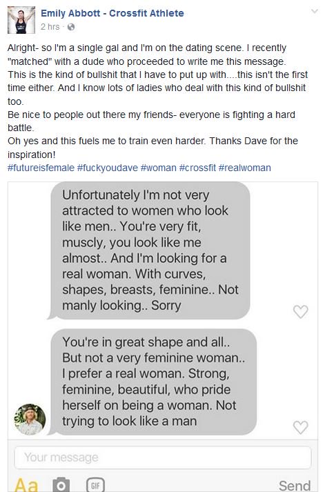 Woman Has Online Meltdown After Being Rejected By A Man For Being Too Muscular