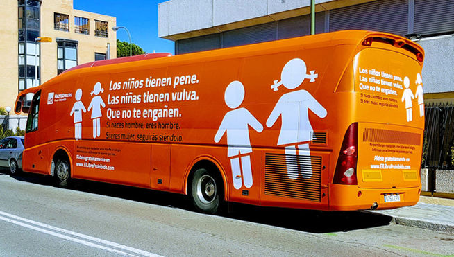 Orange Bus In Spain Causes Political And Social Outrage For Stating There Are Two Sexes