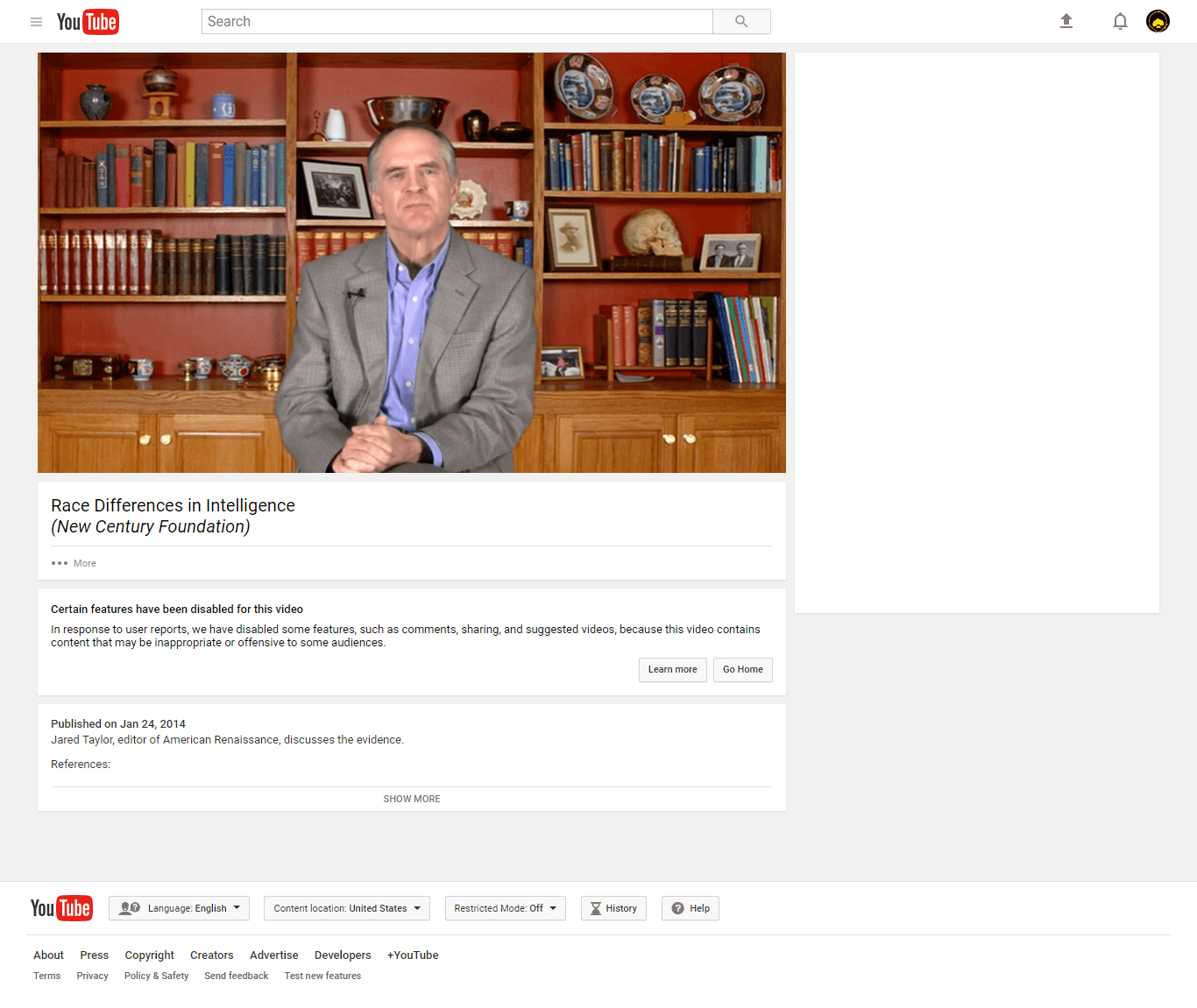 This Is The First Video To Be Sandboxed By Youtube’s Censorship Alliance With The ADL