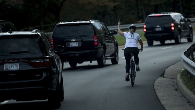 Liberal Woman Fired From Government Job After Giving Middle Finger To Donald Trump’s Motorcade