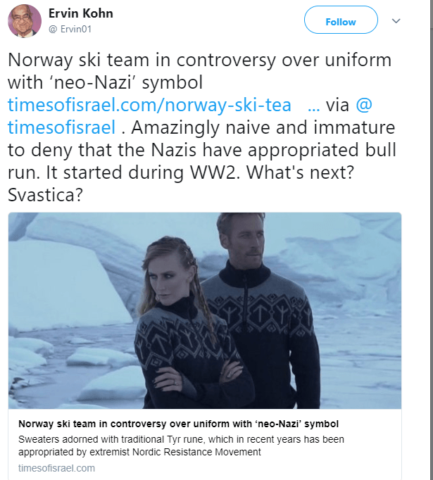 Norwegian Ski Team Accused Of Being Literally Nazis For Using Millennia-Old Runes