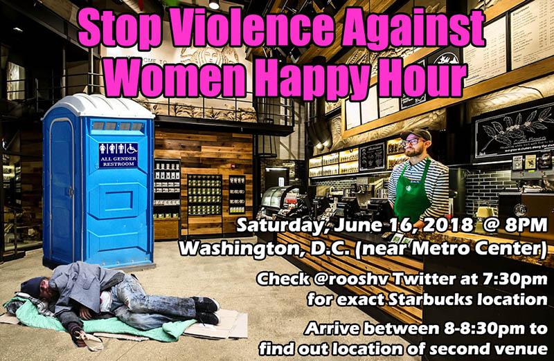 June 16: Stop Violence Against Women Happy Hour In Washington D.C.